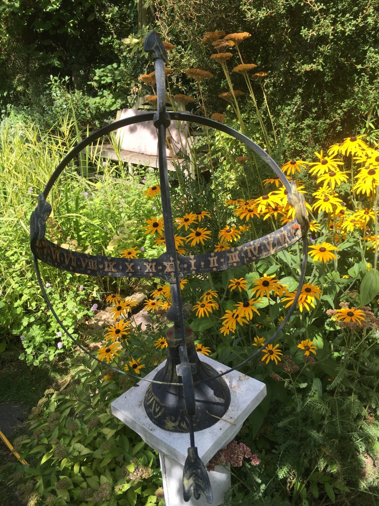 Sundial in a garden 